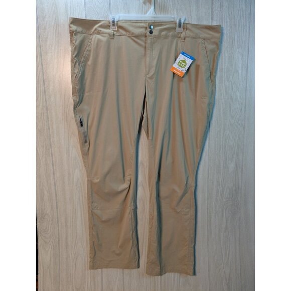 Columbia Pants - NEW Columbia Jambe Droite Hiking Pants Tan Khaki Women's Sz 24 W Omni Shield